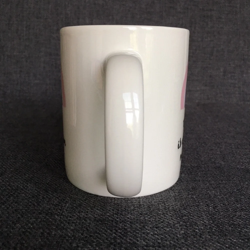 “This mug is a hug from me to you,” Coffee Mug, Ivory, Cream, 11 oz